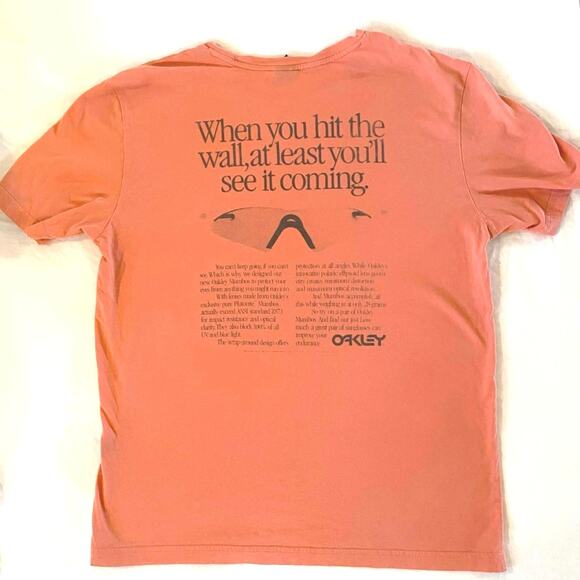 OAKLEY Mumbos Sunglasses Back Ad Heritage Retro Tee T Shirt Mens Size L Rare‎ - Picture 7 of 12